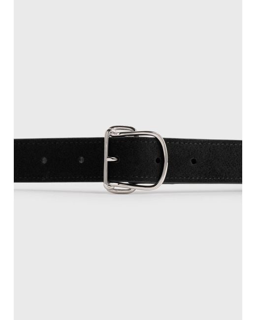 Totême White Swirl Suede Belt