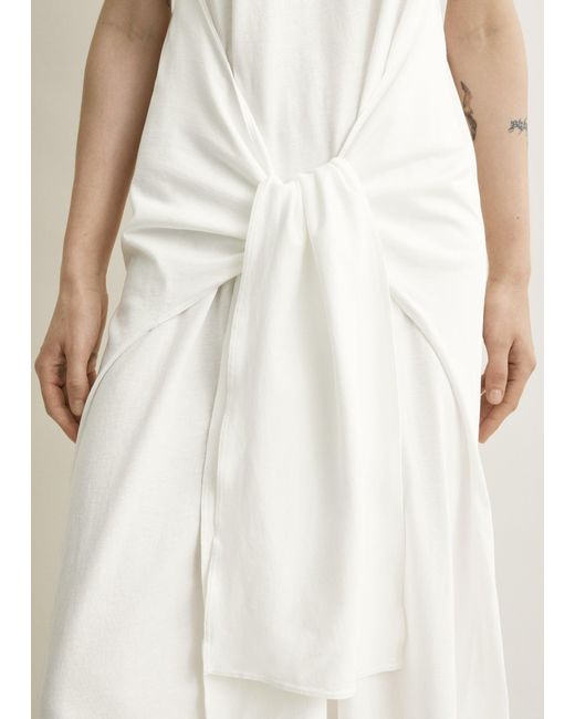 Totême Natural Tie-Waist Jersey Dress