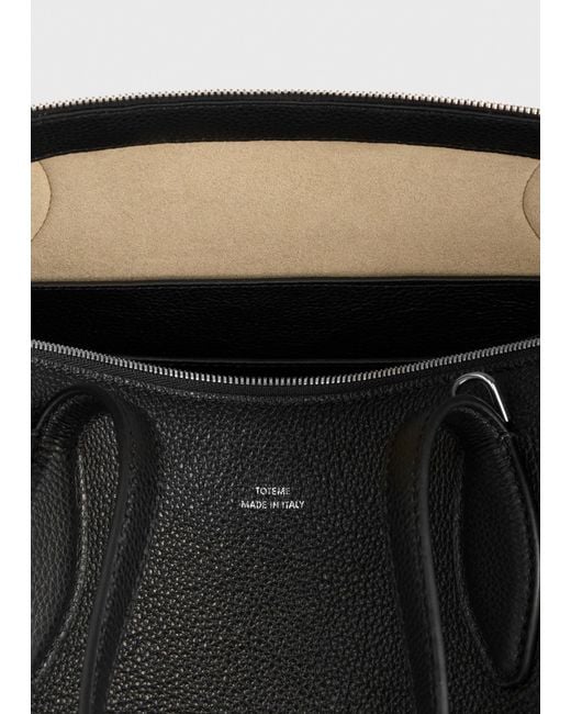 Totême Black Medium Grained-Leather Day Tote