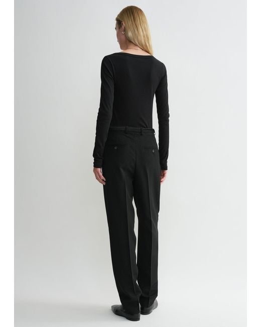Totême Black Classic Rib Top