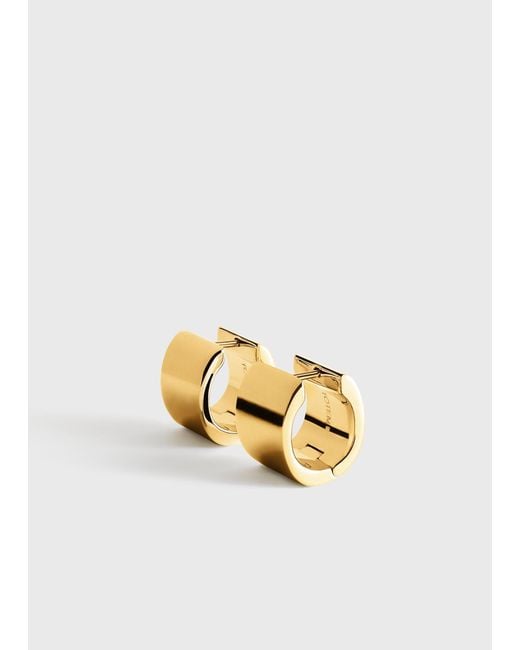 Totême White Petite Signature Hoops