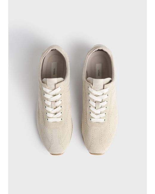 Totême  White Flex Suede Sneakers