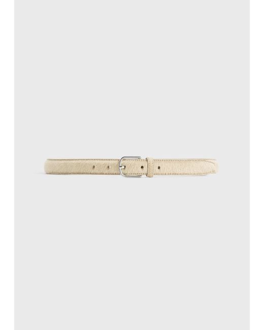 Totême White Pony Hair Belt