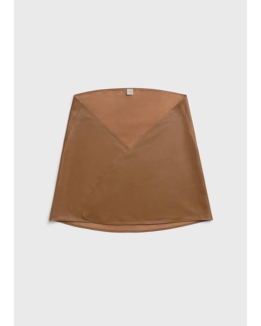 Totême Brown Big Leather Scarf