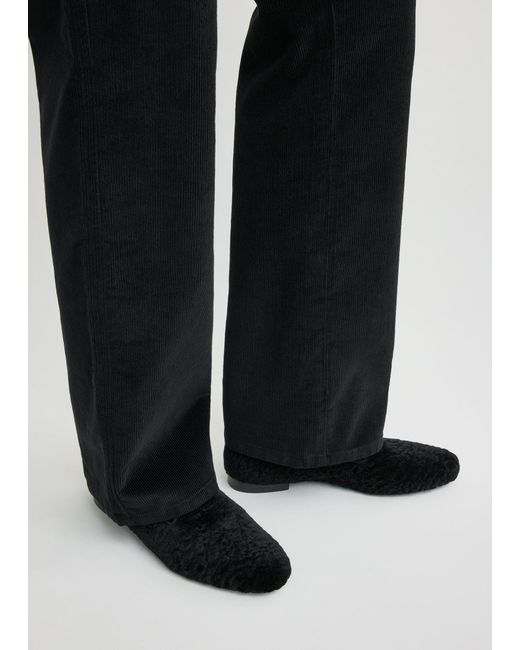 Totême White Shearling Loafers