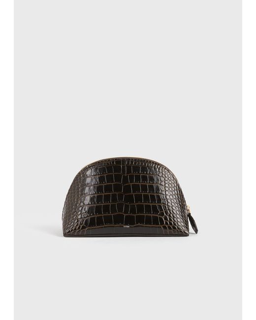 Totême Black Small Croco-Embossed Day Pouch