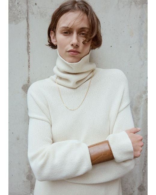 Totême  Natural Long Croco-Embossed Cuff