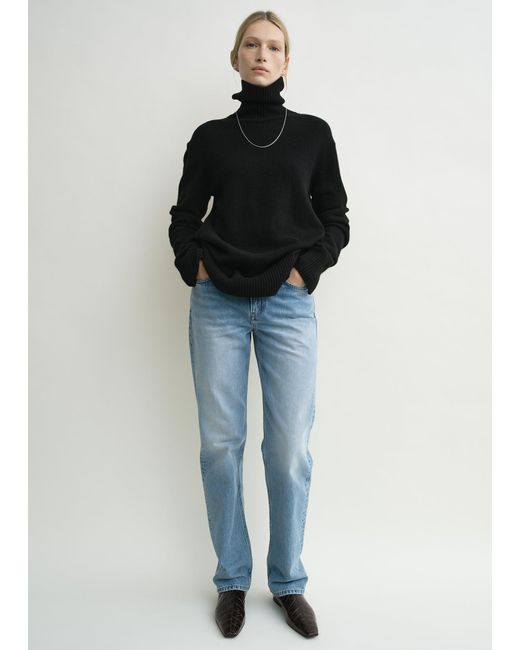 Totême Blue Cashmere Turtleneck