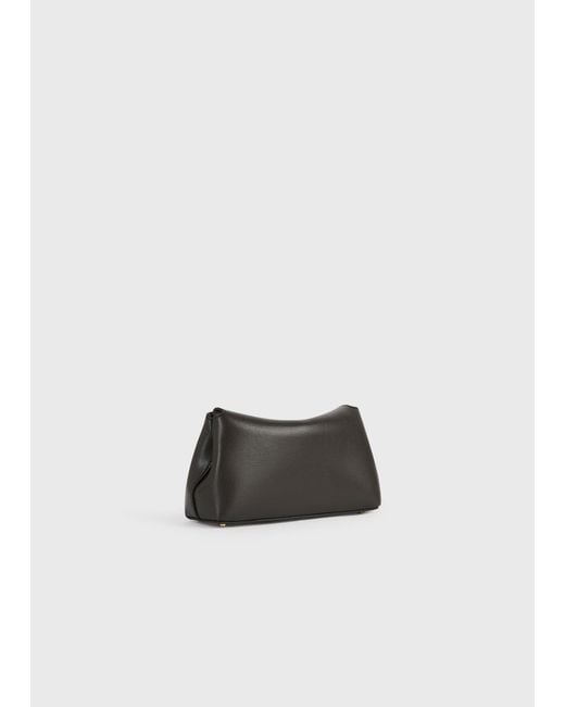 Totême White Mini T-Lock Leather Clutch