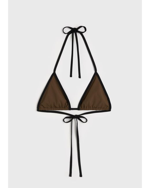 Totême Natural Stripe Tie Bikini Top