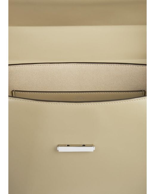 Totême  White Clip Polished-Leather Top Handle