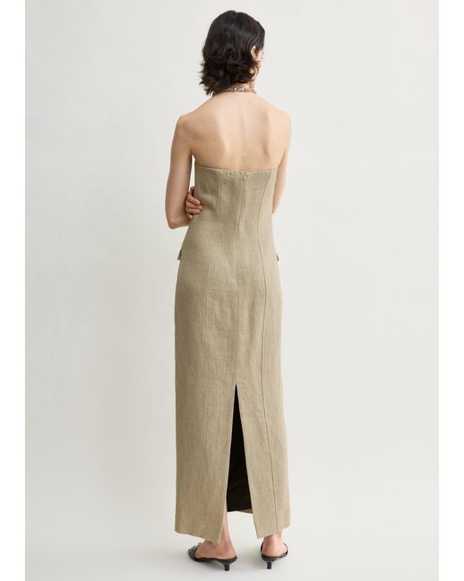 Totême  Natural Strapless Pocket Dress