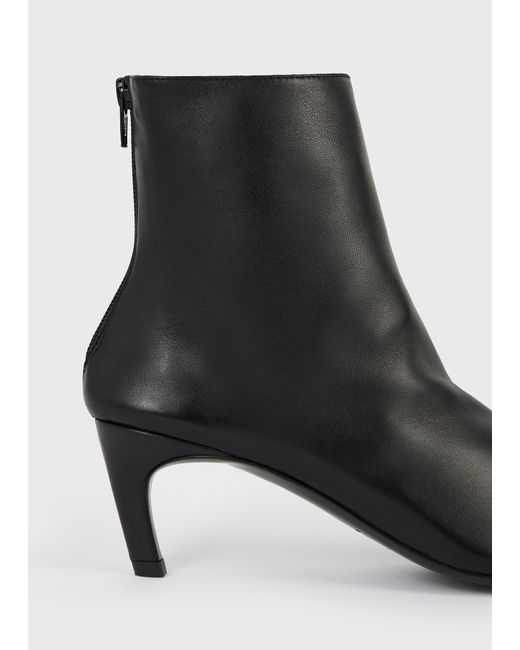 Totême Black Soft Nappa Ankle Boots