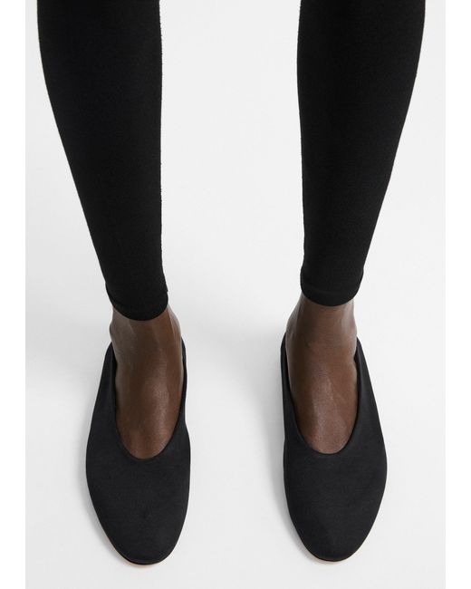 Totême  White Slip Jersey Ballerinas