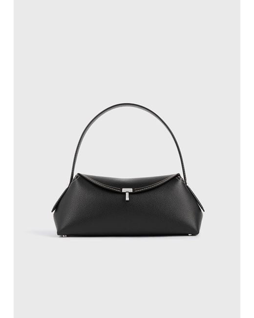 Totême  Black T-Lock Grained-Leather Shoulder