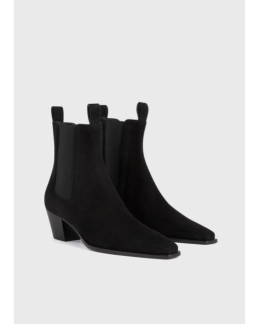 Totême Black Suede City Boots