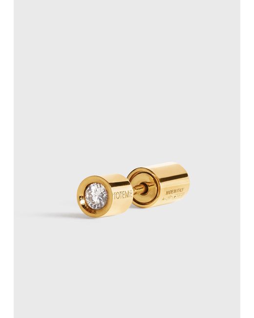 Totême White Bezel Diamond Earring 18Kt