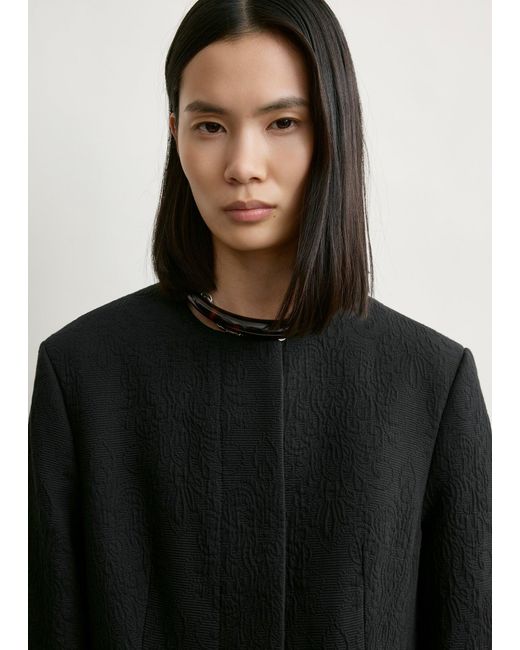 Totême Black Jacquard Cotton Jacket