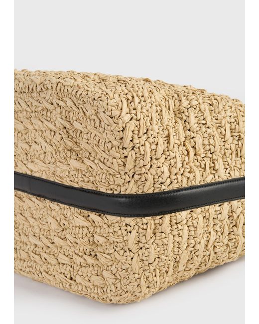 Totême Natural Belted Paper Raffia Tote