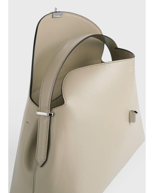 Totême  Natural T-Lock Leather Top Handle