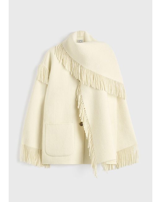 Totême Natural Fringed Scarf Jacket