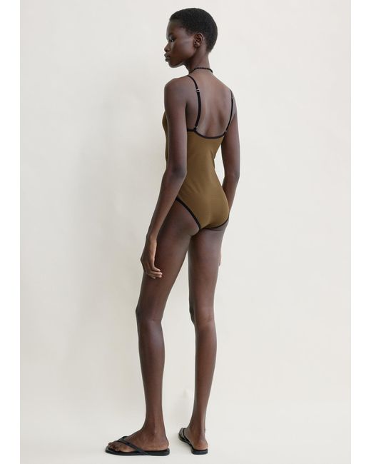 Totême Natural Stripe Edge Swimsuit