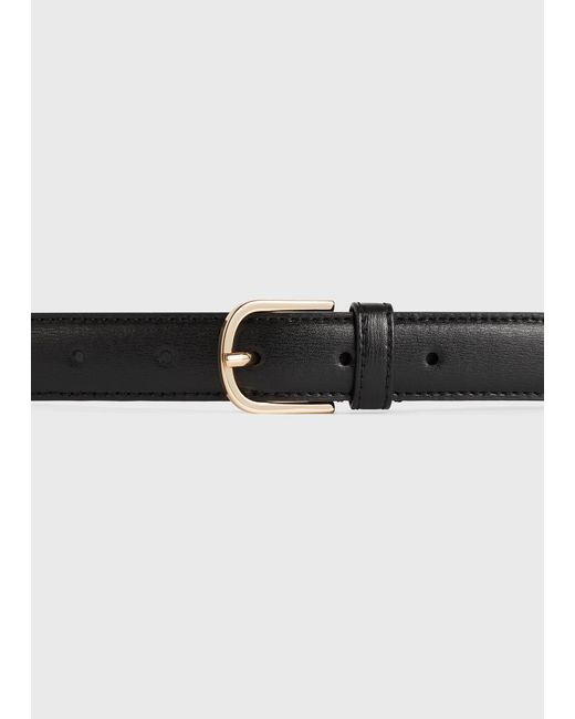 Totême  White Slim Leather Trouser Belt