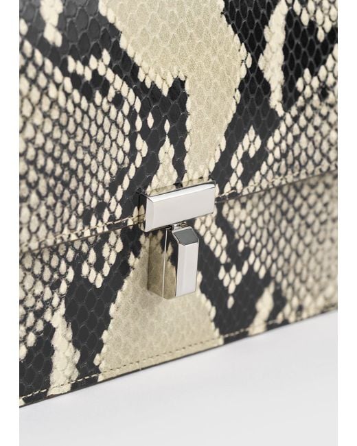 Totême  Multicolor T-Lock Python-Embossed Crossbody