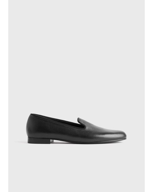 Totême White Grained-Leather Loafers