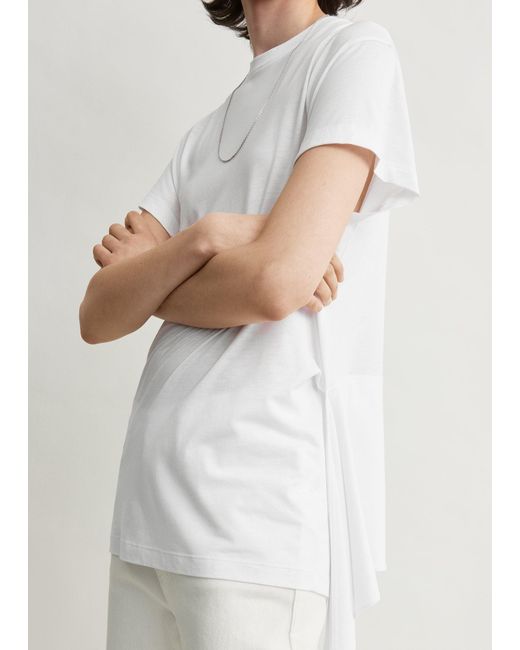 Totême White Tie-Waist Jersey Top