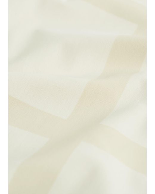 Totême White Monogram Strapless Swimsuit