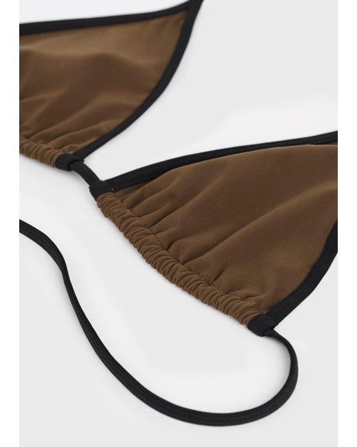 Totême Natural Stripe Tie Bikini Top