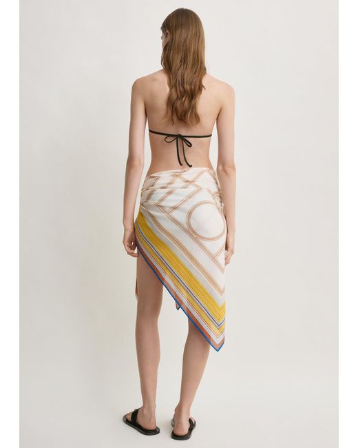 Totême Natural Monogram Pointelle Bikini Top