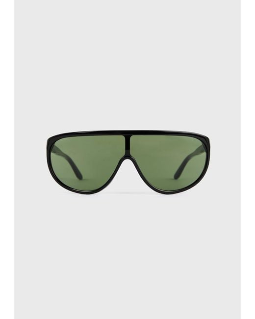 Totême Green Shield Aviator Sunglasses