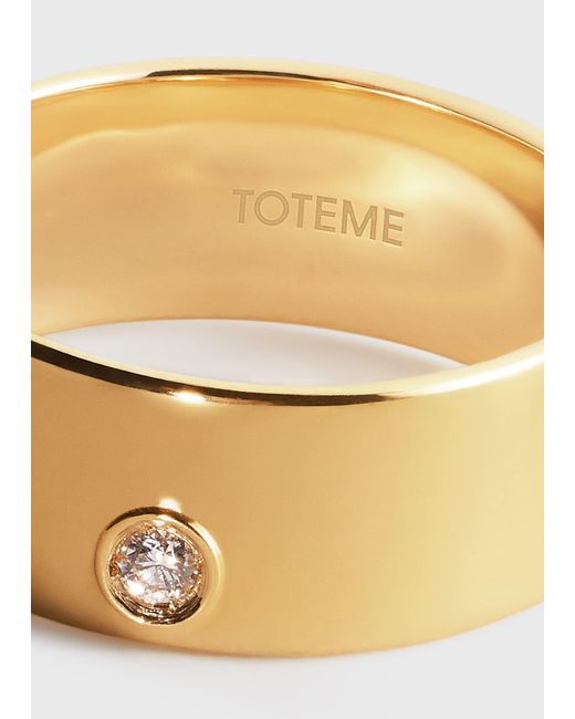 Totême  White Cigar Diamond Midi Ring 18Kt
