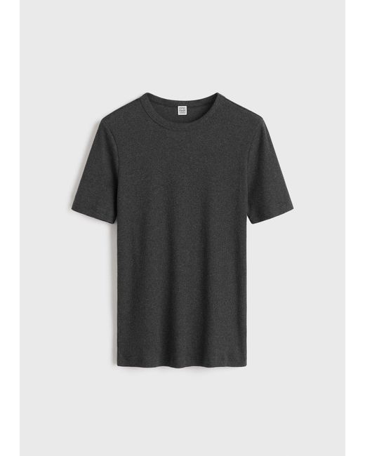 Totême  Gray Classic Rib Tee