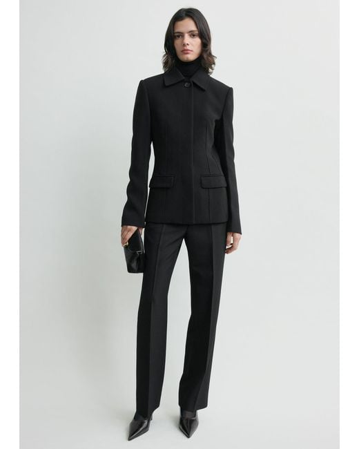 Totême Black Cinched Pocket Jacket