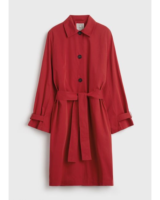 TOTEME Light Spring Trench in Red | Lyst