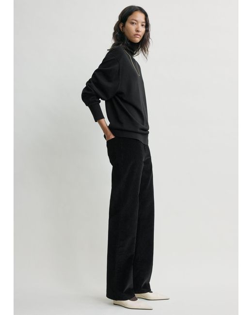 Totême  Black Straight Cord Trousers