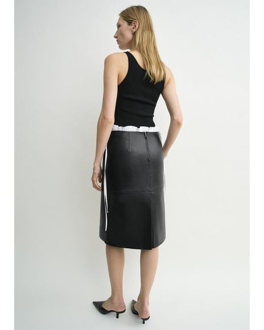 Totême  Black Compact Knit Tank