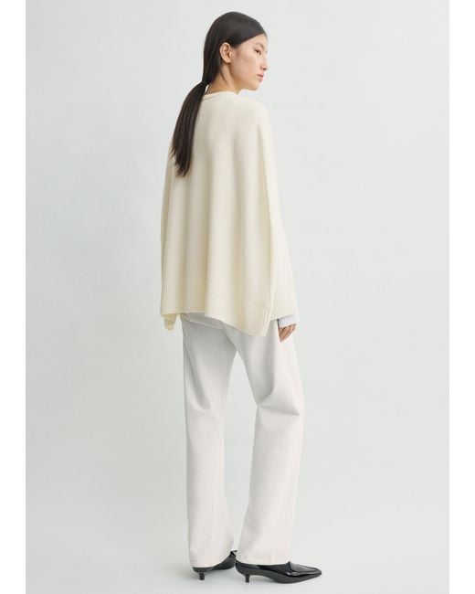 Totême White Crew Cape Knit