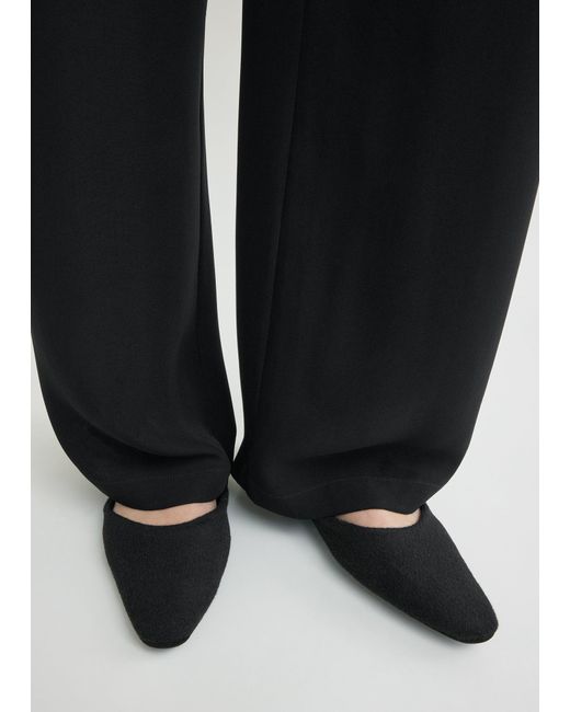 Totême White Wool-Cashmere Lounge Slippers