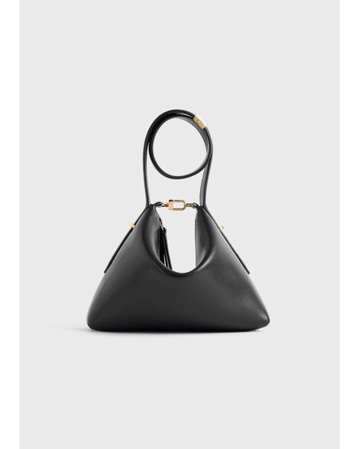 Totême  Black Bevel Leather Wristlet