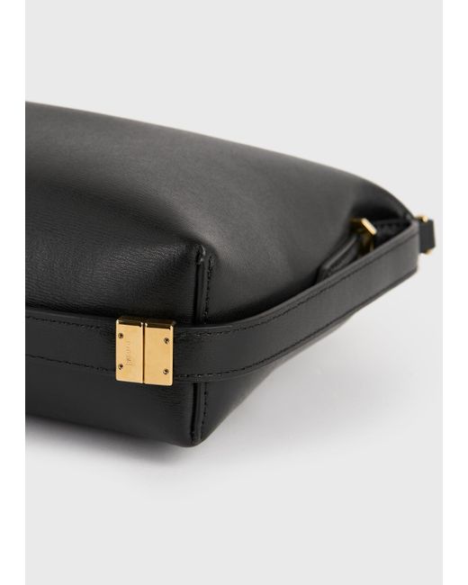 Totême  Black Bevel Leather Wristlet
