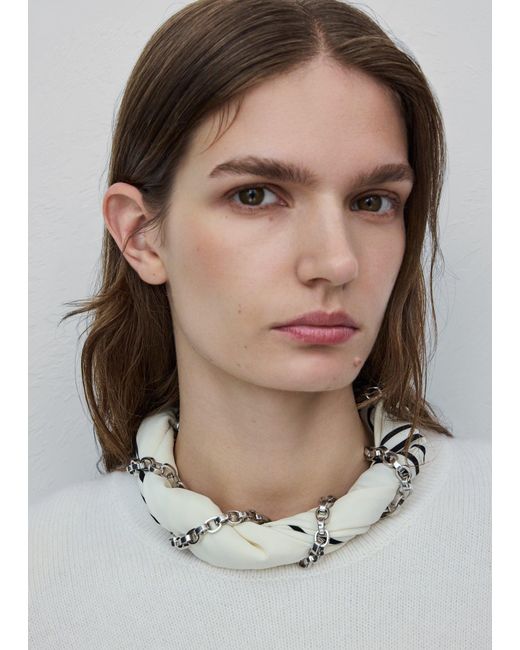 Totême Multicolor Silk Scarf Collar