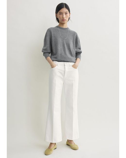 Totême White Kick Flare Denim