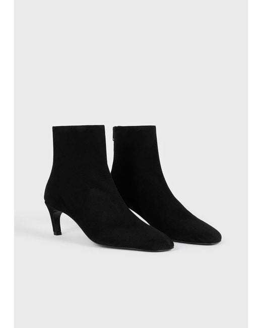 Totême  Black Soft Suede Ankle Boots
