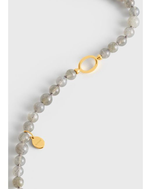 Totême  White Infinity Bead Necklace