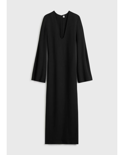 Totême  Black Bell-Sleeve Dress