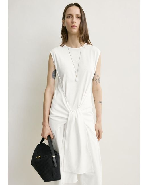 Totême Natural Tie-Waist Jersey Dress